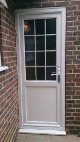 white front door