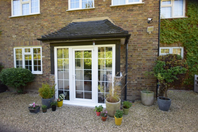 white glass porch door